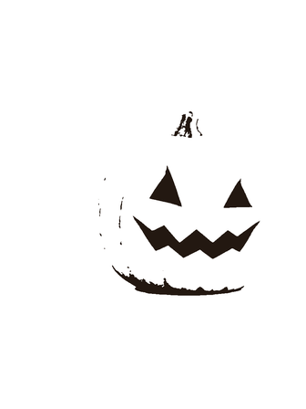 Darkest stencil layer of the Halloween pumpkin
