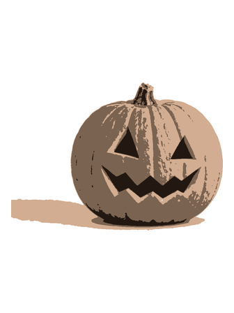 Composite of the three Halloween pumpkin stencil layers